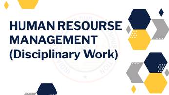 Human Resourse Management (Disciplinary Work)